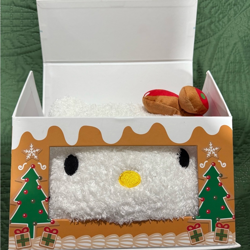 Hello Kitty White and Brown Plush with Red Bow